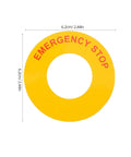 Emergency Stop Sticker Set For Machinery And Generators, Peel And Stick Safety Warning Signs, 10 Pack, 62mm Diameter