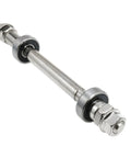 Rear Hub Axle For Multispeed Bikes, 180mm Length, Three Eighths Inch Silver 26 TPI Hub Nut Washer Kit
