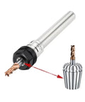Straight Handle Extension Rod For Industrial Lathe And Milling Equipment With Hella Tough Durability and Dead Nuts Secure Threads, showcasing ER11 mounting.