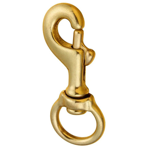 Heavy Duty Solid Brass Swivel Bolt Snap Hooks With Seven Eighths Inch Eye And Three And A Quarter Inch Length Built To Last Single Ended