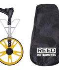Solid Build Digital Measuring Distance Wheel With Comfort Pistol Grip And Telescoping Shaft Measures Feet Or Meters shown with protective cover.