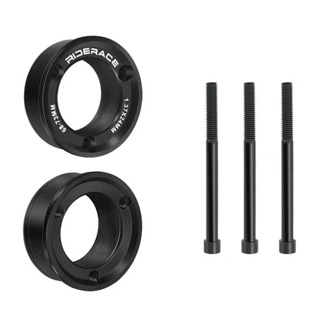 Eccentric Bottom Bracket For 68/73mm Frames With 55mm Inner Diameter, CNC Machined Aluminum And Steel Cartridge Bearing, components visible