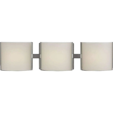 Arch LED 3-Light Vanity Light With Etched Glass, Modern Bath Fixture In Brushed Nickel, Energy Efficient Bath Bar