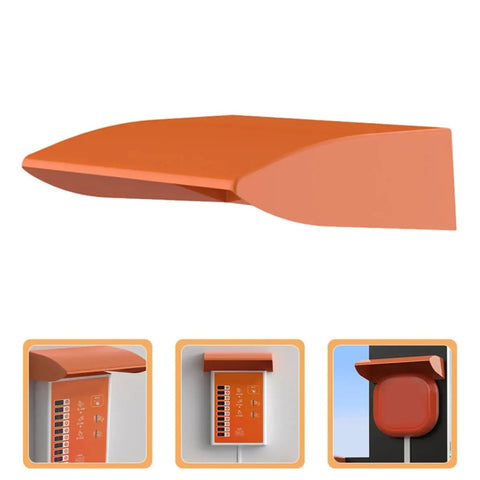 Heavy Duty EV Charger Rain Cover Outdoor Weather Shield Waterproof Protection Case tough plastic roof from side view.