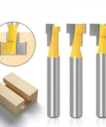 Five Piece T Slot Router Bit Set With 1/4 Inch Shank Keyhole Track Cutters For 5/16 3/8 7/16 1/2 And 5/8 Inch Slots Pro Grade C3 Micro Grain