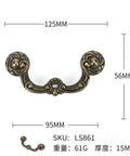 European Style Zinc Alloy Cabinet Pulls For Drawers And Doors, Matte Gray Vintage Hardware For Cabinets, Wardrobes, Chests And Cupboards, Antique Home Decor With Retro Vibe with dimensions