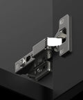 Soft Close Cabinet Hinges 20 Pack 95 Degree Half Overlay Frameless Euro Concealed 45mm Easy Mount Base 3D Adjustable Slow Shut Clip On Plate