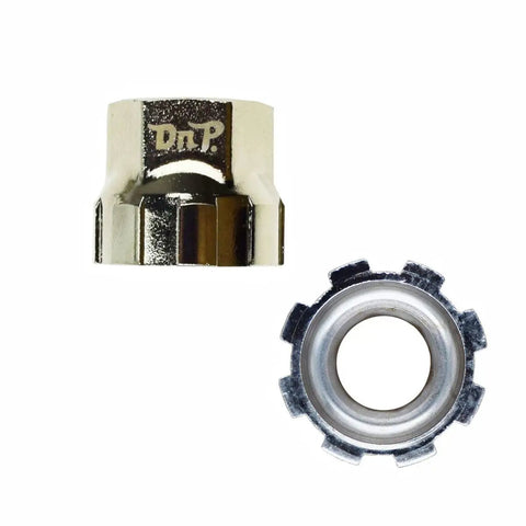 8 Notch Single Speed Freewheel Removal Tool For BMX 8-splines nickel plated top and bottom view
