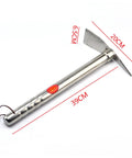 Stainless Steel Do It All Garden Hoe For Planting And Weeding Lightweight Handheld Yard Tool with measurements visible