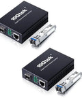 Gigabit Fiber Media Converter Kit With Two SFP LX Modules And RJ45 Ethernet Output 1000Base LX To 10 100 1000Base TX