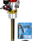 Big Rig Ready Pneumatic Grease Gun Air Powered Lubricator with hose and nozzle, heavy-duty design for construction work.