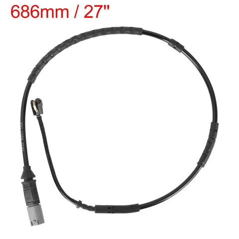 Rear brake pad wear sensor cable for BMW i3 (2014–2017), 686mm (27") long, black with connector