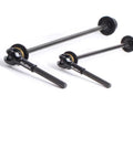 Ultralight Titanium Quick Release Skewer Set For Carbon Fiber Road And MTB Wheels, 40.35g, Ti Axis, Carbon Handle, Black