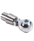 Four Piece 5/8 Inch 18 Thread Heim Joint Rod End Kit With Heavy Duty Spacers featuring shiny chrome finish and precision design.