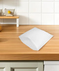 Pro Grade White EPE Foam Moving Pouches For Glassware And Dishes on kitchen counter, protective packing wrap for fragile items.