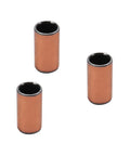 3 Pack Heavy Duty Sleeve Bearings 6Mm X 8Mm X 15Mm Oilless Bushings showing carbon steel and bronze construction.