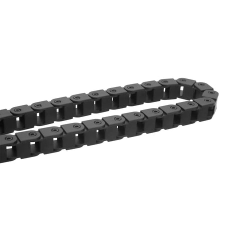 Reinforced Nylon PA66 Cable Drag Chain With End Connectors, 10x10mm, 1m Length, low noise wire carrier for CNC machines and robots