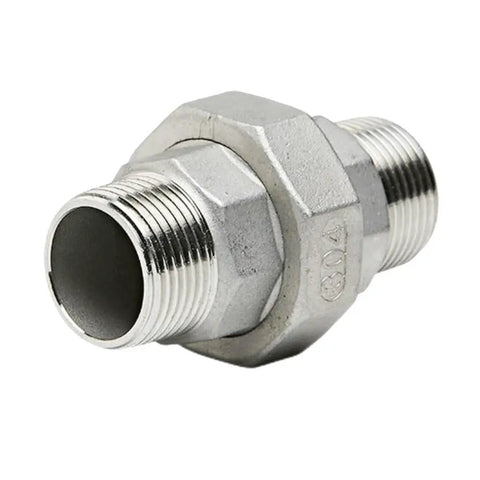 304 Stainless Steel Union Pipe Fitting Connector Adapter For Garden Hose, Easy Tool-Free Quick Twist Connection, Corrosion-Resistant Durable Hose Fitting For DN8 To DN65, 2.5 Inch Compatible, Home DIY Water Plumbing, threaded union fitting