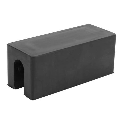 Outboard Transom Saver Rubber Motor Support for Hydraulic Tilt Systems, no drilling required, easy install, black rubber block with notch