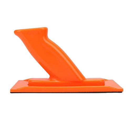 Side view of an Ergonomic Push Block And Stick Set For Table Saw Router And Bandsaw With Pro Grade Non Slip Tilted Handle Comfort Grip
