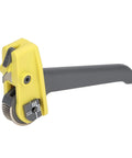 Optical Fiber Cable Cutter With High Carbon Steel Roller And Nylon Handle Pro Grade Double Design Adapters shown from side view.