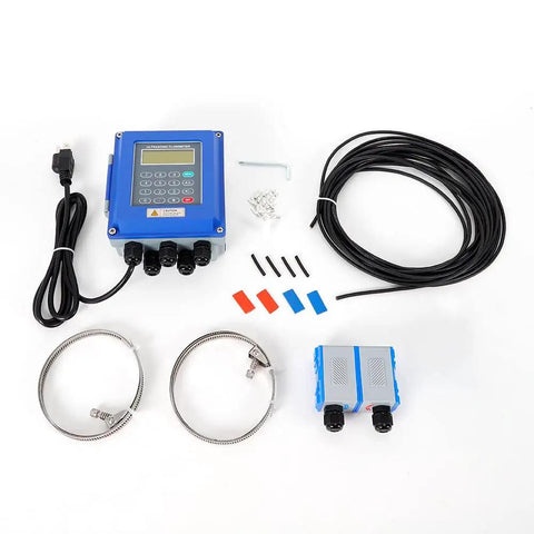 Bi-Directional Ultrasonic Flow Meter For Liquid Water With TM-1 Sensor, Inline Wall Mount Or Insertion Setup, Reads Forward And Reverse Flow