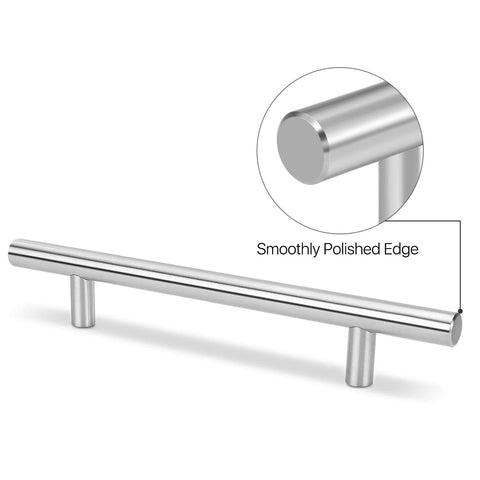 5 Pack Stainless Steel Kitchen Cabinet Handles T Bar Drawer Pulls 12 Inch Length With 7.5 Inch Center Spacing Satin Brushed Nickel Hardware