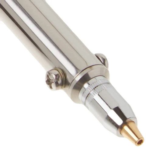 Close-up of Electric Desolder Pump For Solder Removal With 30 Watt Vacuum Quick Heat Up tip and nozzle.