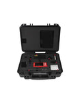 Slick Portable Surface Roughness Tester For Metal Gauging in black carrying case, displaying tools for industrial quality control.