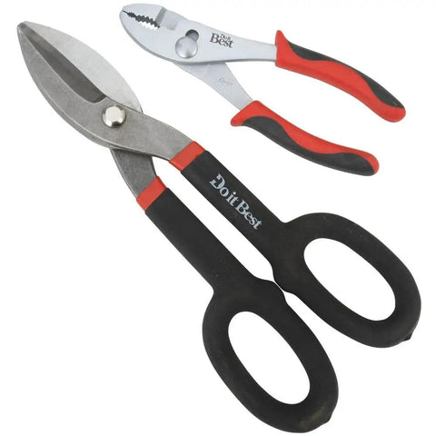 Heavy Duty Workhorse Straight Cut Snips 10 Inch Rock Solid Sheet Metal Shears With Polished Blades And Comfort Grip Handles For Effortless Cuts And Garage Projects