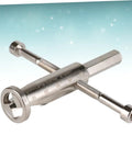Slick Electrical Wire Stripper And Twisting Drill Adapter Built With Metric Scale For Fast Insulation Peeler And Cable Twist Setup That Works No Sweat For Daily Grind And Pro Jobs in stainless steel.
