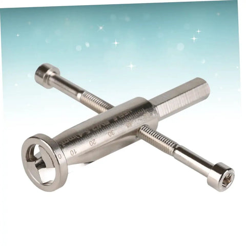 Slick Electrical Wire Stripper And Twisting Drill Adapter Built With Metric Scale For Fast Insulation Peeler And Cable Twist Setup That Works No Sweat For Daily Grind And Pro Jobs in stainless steel.