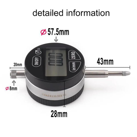Digital Dial Indicator With 0.01mm Resolution, 0 To 12.7mm Range, IP54 Waterproof And Dust Proof, Inch And Metric Reading, 0.0005 Inch, Pro Certificate Included, Beast Mode Precision For Small, Ultra Accurate Measurements