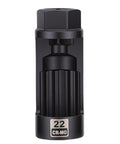 Close-up of 22mm socket from 6 Piece Strut Nut Socket Set With Storage Case 16mm 18mm 19mm 21mm 22mm 24mm Shock Absorber Removal Tools.