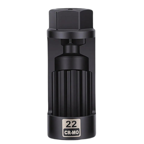 Close-up of 22mm socket from 6 Piece Strut Nut Socket Set With Storage Case 16mm 18mm 19mm 21mm 22mm 24mm Shock Absorber Removal Tools.