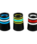 Three Pack.370 Tip Ferrules For Taper Tip Irons And Wedges With Durable Rubber Sleeve And Mixed Color Rings Easy Grip Upgrade