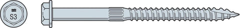 Heavy Duty Connector Screws 1/4 By 3 Inch Db Coated Strong Drive SDS Fasteners showing side view and threaded detail.
