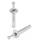 500-Pack Heavy-Duty Hammer-Drive Nails 1/4 Inch By 1-1/2 Inch For Concrete And Brick Walls, shown from front and side angles.