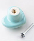 Heart Shaped Ceramic Cabinet Knob Set 15 Pieces Dope Glossy Finish With 3 Screw Lengths M4 22mm 25mm 40mm Easy Install