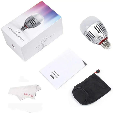 7W RGBWW LED Bulb With Full Tunable 2000K To 10000K Color Temperature High CRI 95 Plus TLCI 96 CCT HSI And FX Modes E26 E27