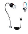 Solid Led Magnetic Work Light With Flexible Gooseneck, 900 lumen, aluminum body, ideal for precision work and shop tasks.