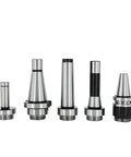Premium One Piece Collet Chuck Holder For BT30 And R8 MT2 Tapers With F1 Boring Bar Adapter displayed in five sizes.