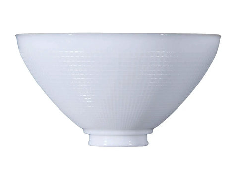 10 Inch White Opal Glass Reflector Shade With Waffle Pattern Glass For Floor Lamps And Mogul Sockets, IES Style Lip Fitter 2 7/8 Inch