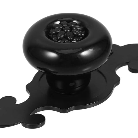Dope Ceramic Cabinet Knobs Set For Vintage Dresser Hardware In Black Matte, Ceramic Pulls For Kitchen Drawers And Cupboards