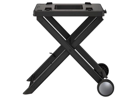 Woodfire Collapsible Outdoor Grill Stand For OG700 OG300 OO101 Series showing foldable legs and wheels