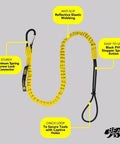 Beefy Tool Lanyard With Buckle Clip Bungee Cord And Heavy Duty Screw Locking Connector For Fall Protection And Safety Adjustable Loop End