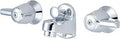 Two Handle Shelf Back Bathroom Faucet In Chrome With Slick Classic Transitional Design Polished Chrome Finish Replaceable Seats And Included Brass Pop Up Drain For Easy Install And Everyday Use