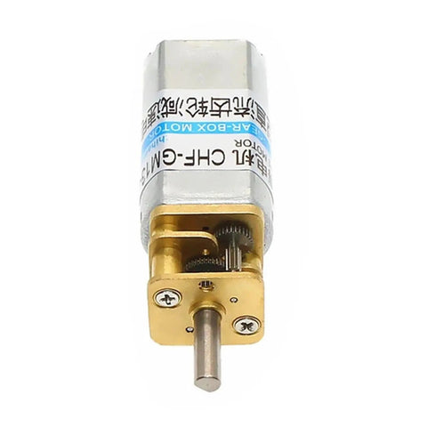 Versatile DC Gear Motor Engine With Durable Metal Construction For 3V 6V 12V Systems, showing gear design and motor shaft.