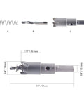 Three Quarters Inch TCT Carbide Hole Saw For Metal Wood Plastic And Stainless Steel With Arc Cutting Groove Design And Spring Eject