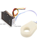Compact Digital DC Volt And Amp Meter With Hall Effect Sensor Dual LED Display for Cars, Boats and RV, heavy duty plastic housing.